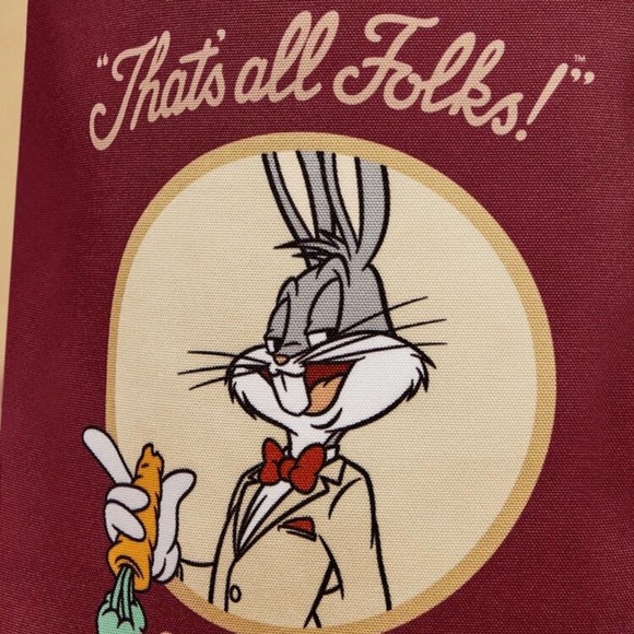 Bugs Bunny Looney Tunes Burgundy Tote Bag - Picture 5 of 5